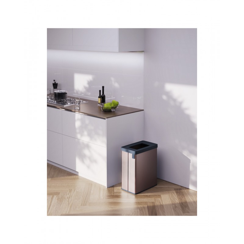 Poubelle de recyclage Keter VERTO rose perle