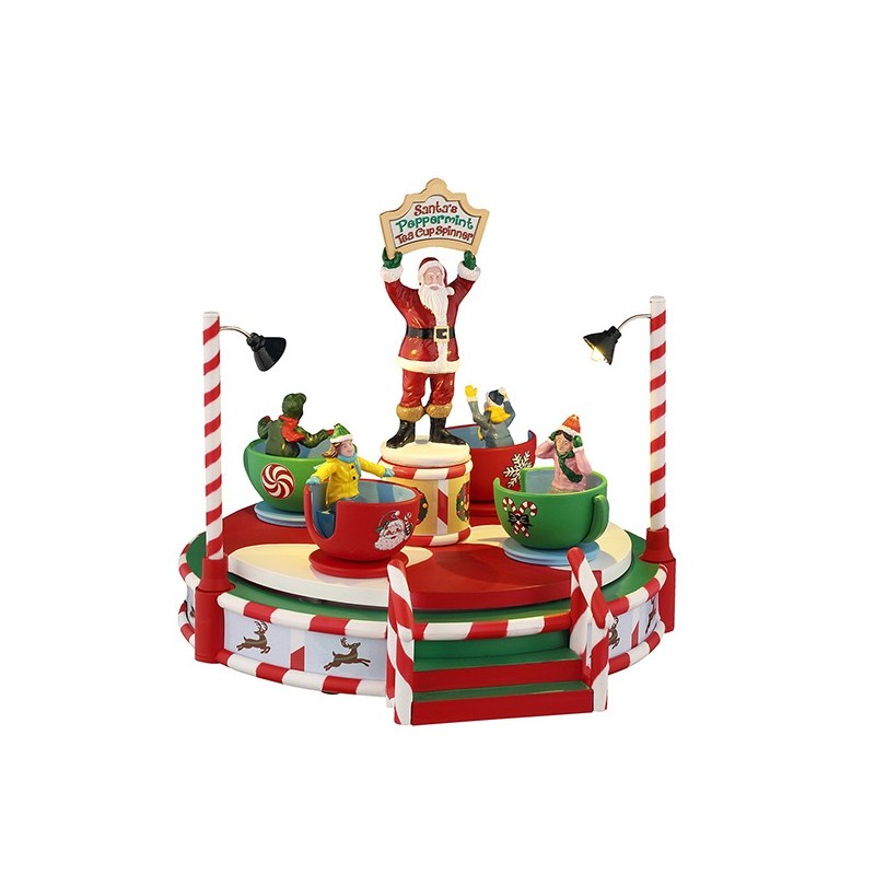 Santa's Peppermint Teacup Spinner B/O 4.5V Réf. 54446