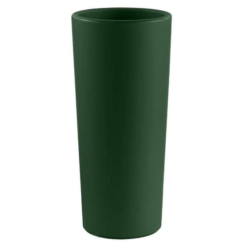 Vaso Clou Tondo con cache-pot 65 cm Verde Scuro Fine Serie