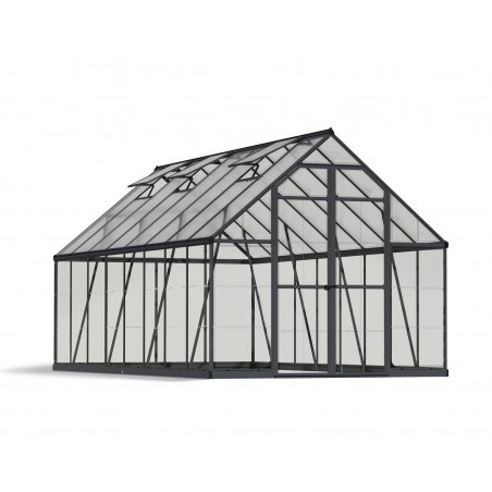 Canopia Balance Serre de jardin hybride en polycarbonate 487x244x229 cm Gris