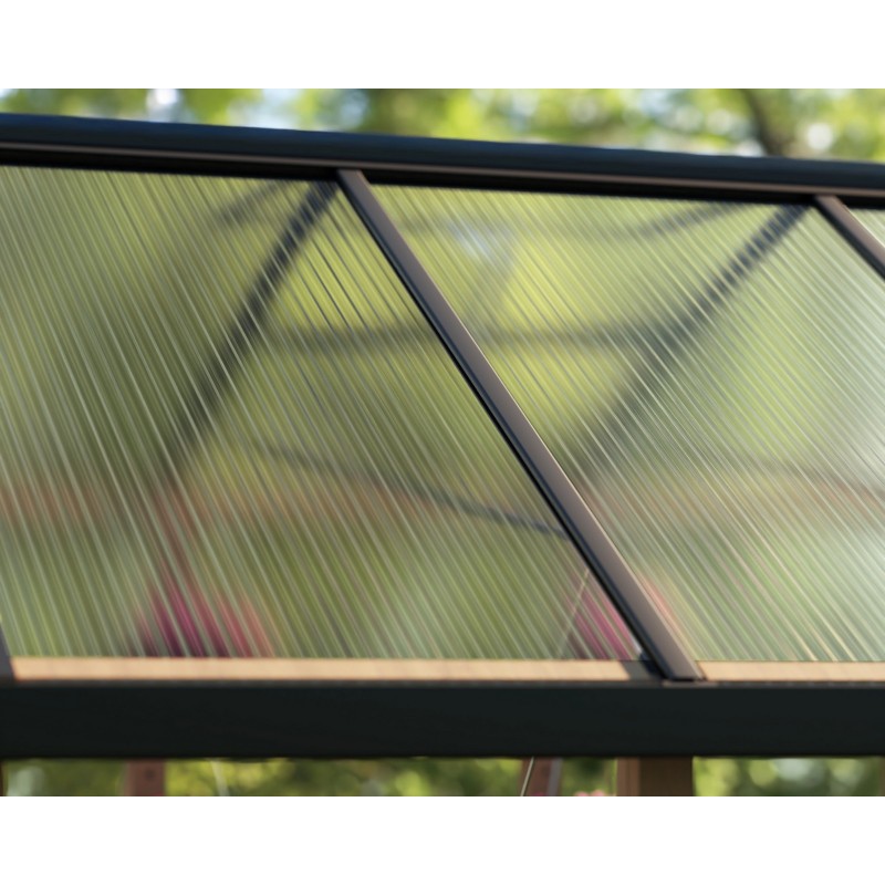 Canopia NATURA Double Layer Polycarbonate Garden Greenhouse 641X237.5X261 cm - Cedar Wood