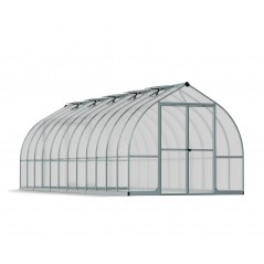 Canopia Bella Serre de jardin double paroi en polycarbonate 724x244x219 cm Argent