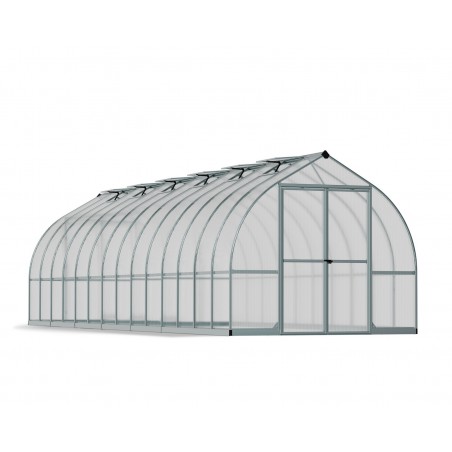 Canopia Bella Double Layer Polycarbonate Garden Greenhouse 844X244X219cm Silver