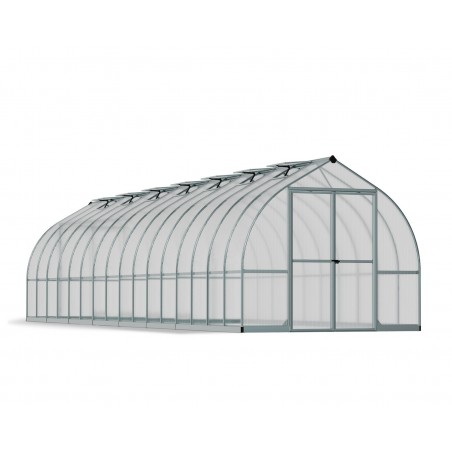 Canopia Bella Serre de jardin double paroi en polycarbonate 964x244x219 cm Argent