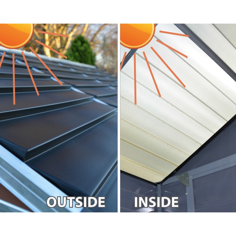 Canopia Skylight Abri de jardin en polycarbonate 176x120x203 cm Gris Canopia Skylight Abri de jardin en polycarbonate 176x120x203 cm Gris