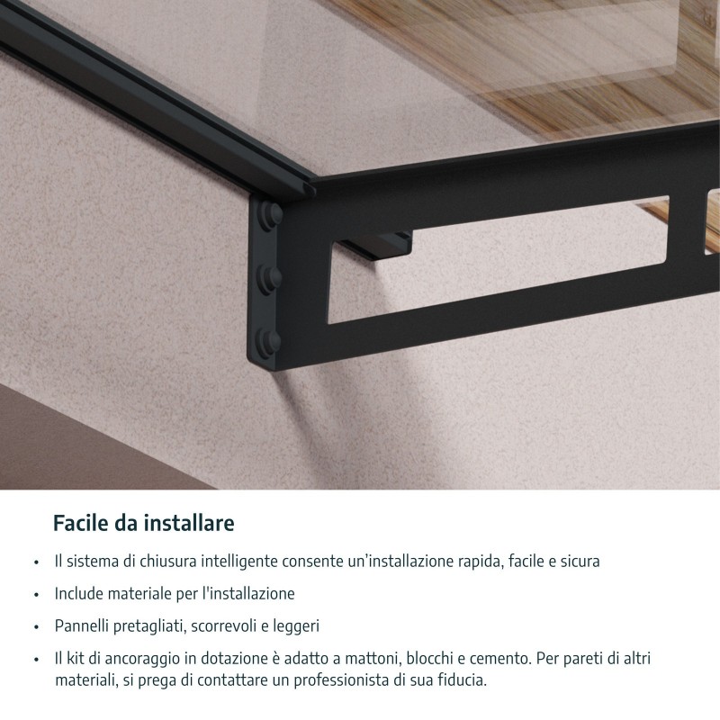 Canopia Altair Auvent de porte 453x91 cm Transparent Canopia Altair Auvent de porte 453x91 cm Transparent
