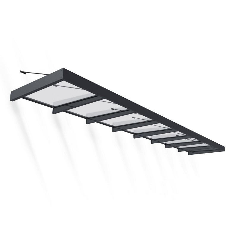 Canopia Sophia XL Auvent de porte 750x140x67 cm - cadre gris, panneau transparent