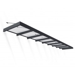 Canopia Sophia XL Auvent de porte 845x140x67 cm - cadre gris, panneau transparent