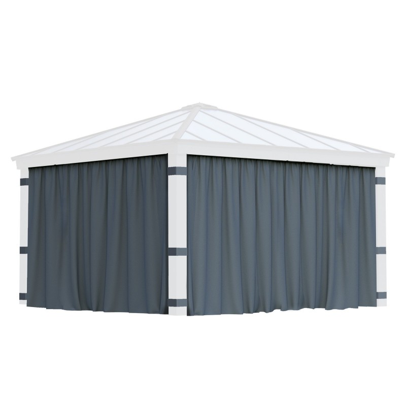 Canopia Set de rideaux pour Tonnelle Dallas 4.3x4.3 m