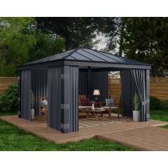 Canopia Set de rideaux pour Tonnelle Dallas 4.3x4.3 m