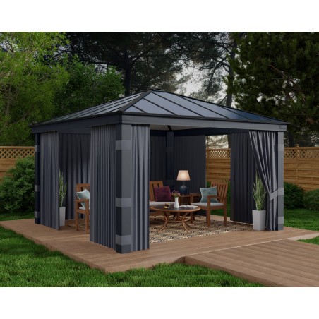 Canopia Set de rideaux pour Tonnelle Dallas 4.3x4.3 m