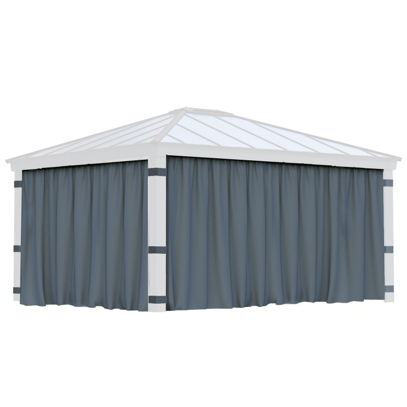 Canopia Set de rideaux pour Tonnelle Dallas 4.3x5 m Canopia Set de rideaux pour Tonnelle Dallas 4.3x5 m