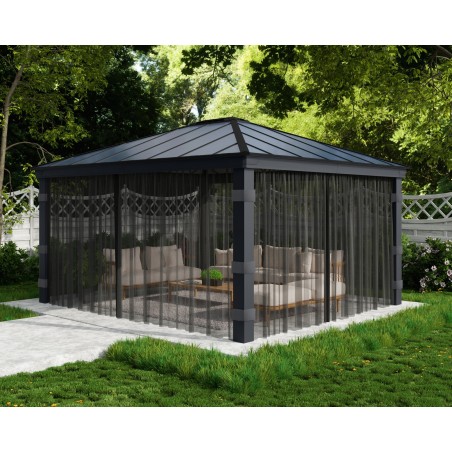 Moustiquaire Canopia pour gazebo Dallas 4,3 x 5 m