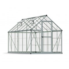 Serre de jardin Canopia Harmony en polycarbonate transparent 370 x 185 x 208 cm Argent