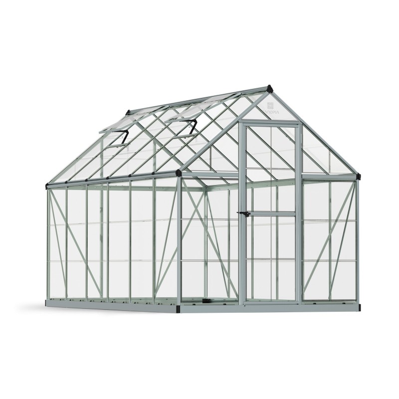 Canopia Harmony Serre de jardin transparente en polycarbonate 370x185x208 cm Argent Canopia Harmony Serre de jardin transparente en polycarbonate 370x185x208 cm Argent