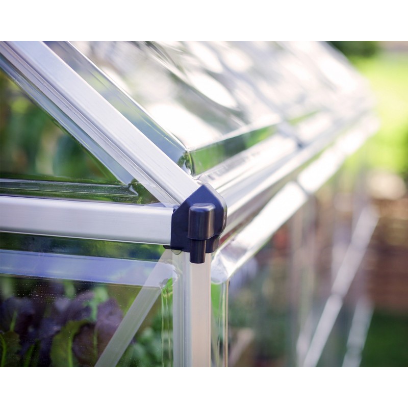 Canopia Harmony Serre de jardin transparente en polycarbonate 370x185x208 cm Argent Canopia Harmony Serre de jardin transparente en polycarbonate 370x185x208 cm Argent