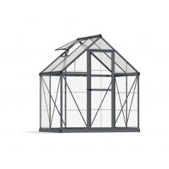 Serre de jardin hybride en polycarbonate Canopia 185 x 185 x 208 cm Gris