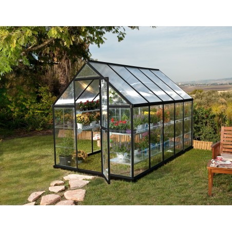 Canopia Hybrid Serre de jardin en polycarbonate 306x185x208 cm Gris