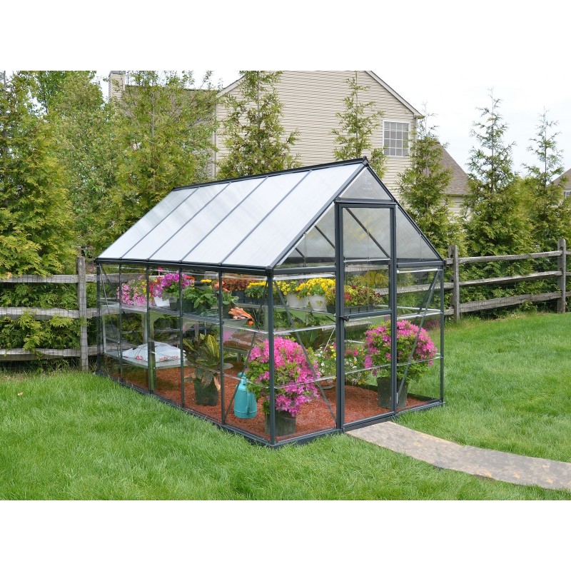 Canopia Hybrid Serre de jardin en polycarbonate 306x185x208 cm Gris Canopia Hybrid Serre de jardin en polycarbonate 306x185x208 cm Gris