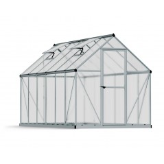 Canopia Mythos Serre de jardin double paroi en polycarbonate 370x185x208 cm Argent