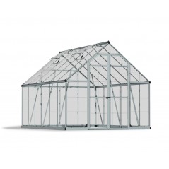 Canopia Octave Serre de jardin en polycarbonate 367x244x229 cm Transparent Argent