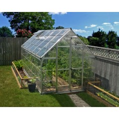 Serre de jardin Canopia Octave en polycarbonate transparent 367 x 244 x 229 cm Argent