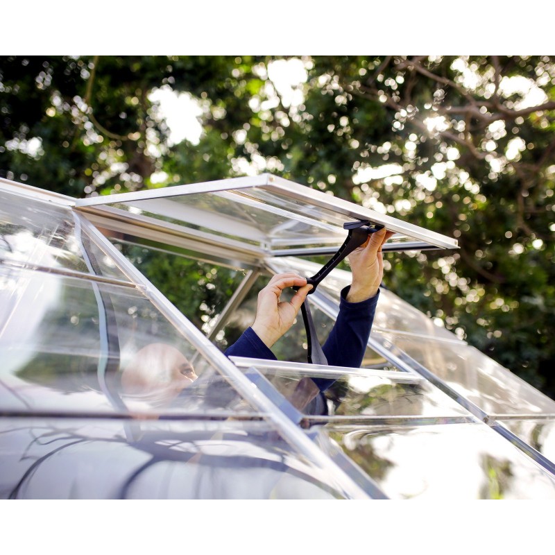 Canopia Octave Serre de jardin en polycarbonate 367x244x229 cm Transparent Argent Canopia Octave Serre de jardin en polycarbonate 367x244x229 cm Transparent Argent
