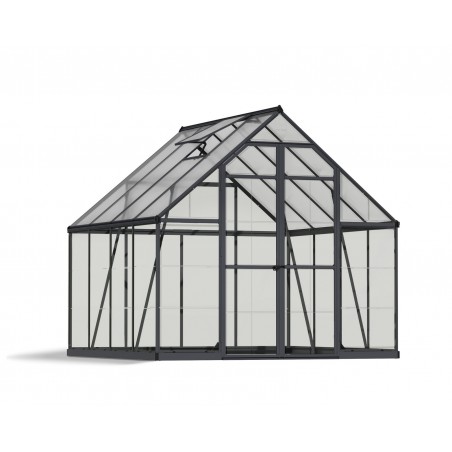 Canopia Balance Serre de jardin hybride en polycarbonate 247x244x229 cm Gris