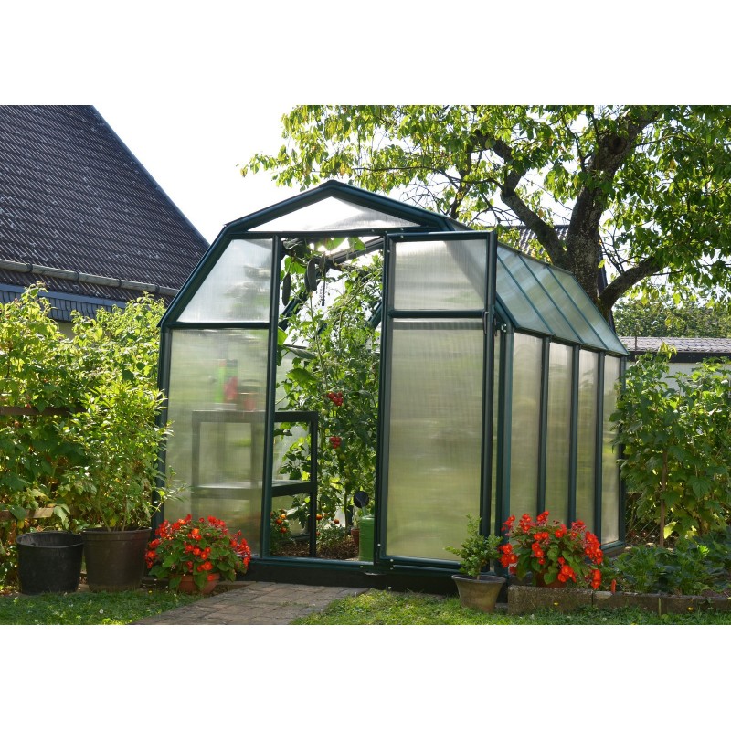 Serre de jardin Canopia Eco Grow en polycarbonate double couche 259 x 204 x 198 cm Vert