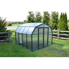 Serre de jardin Canopia Hobby Gardener double couche en polycarbonate 266 x 266 x 208 cm, verte