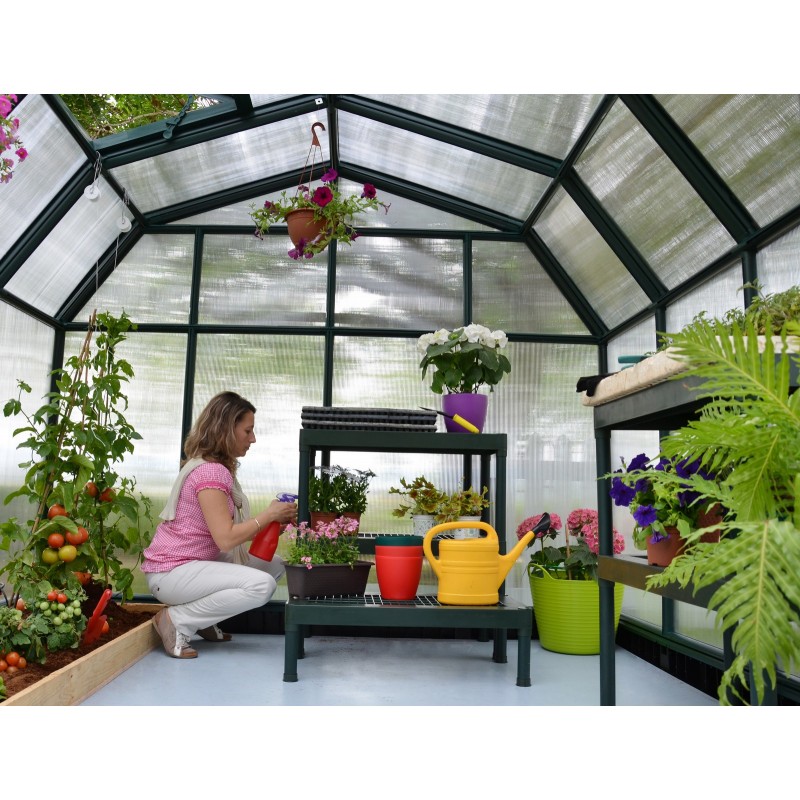 Canopia Hobby Gardener Serre de jardin double paroi en polycarbonate 266x266x208 cm Vert Canopia Hobby Gardener Serre de jardin double paroi en polycarbonate 266x266x208 cm Vert