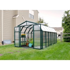 Serre de jardin Canopia Hobby Gardener en polycarbonate double couche 391 x 266 x 208 cm, verte