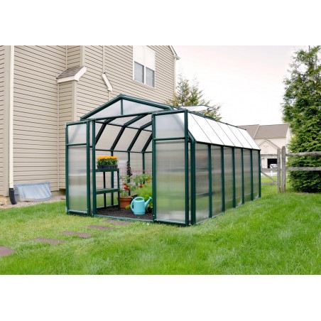 Serre de jardin Canopia Hobby Gardener en polycarbonate double couche 391 x 266 x 208 cm, verte
