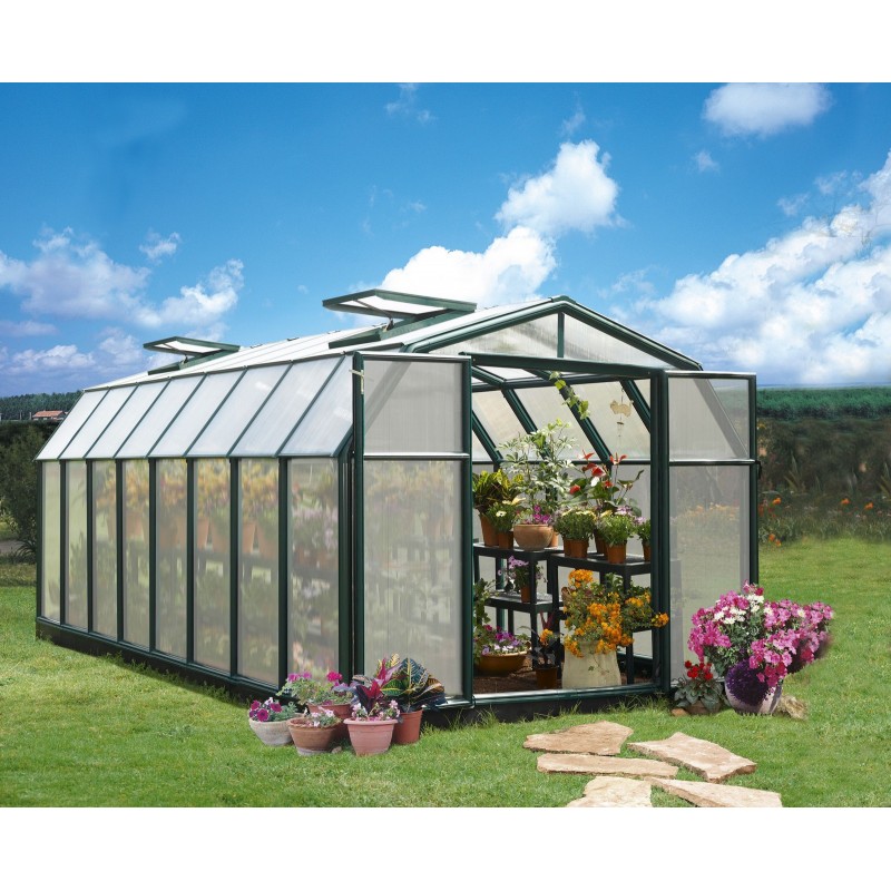 Canopia Hobby Gardener Serre de jardin double paroi en polycarbonate 516x266x208 cm Vert Canopia Hobby Gardener Serre de jardin double paroi en polycarbonate 516x266x208 cm Vert