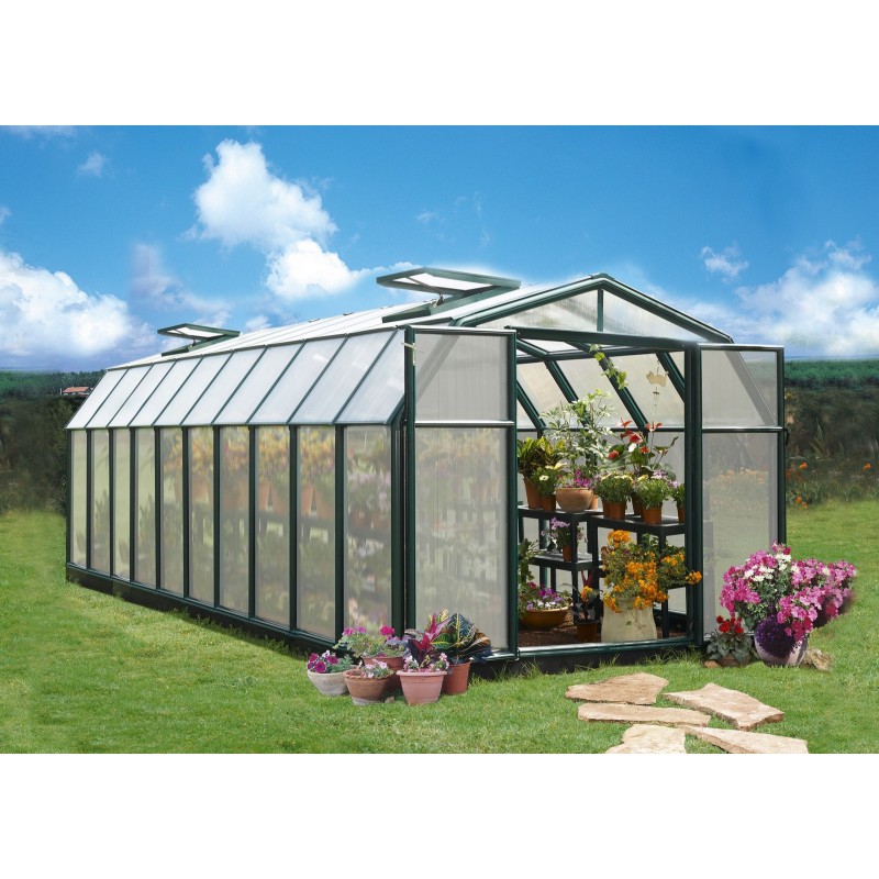 Canopia Hobby Gardener Serre de jardin double paroi en polycarbonate 641x266x208 cm Vert Canopia Hobby Gardener Serre de jardin double paroi en polycarbonate 641x266x208 cm Vert