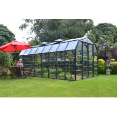 Serre de jardin hybride Canopia Grand Gardener en polycarbonate 513 x 265 x 238 cm, verte