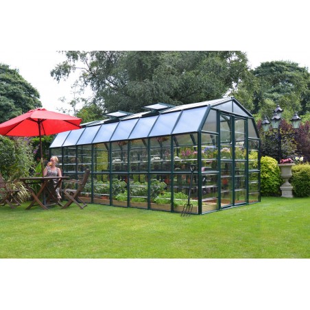 Serre de jardin hybride Canopia Grand Gardener en polycarbonate 513 x 265 x 238 cm, verte