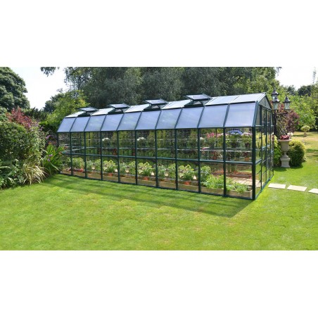 Serre de jardin hybride Canopia Grand Gardener en polycarbonate 637 x 265 x 238 cm, verte