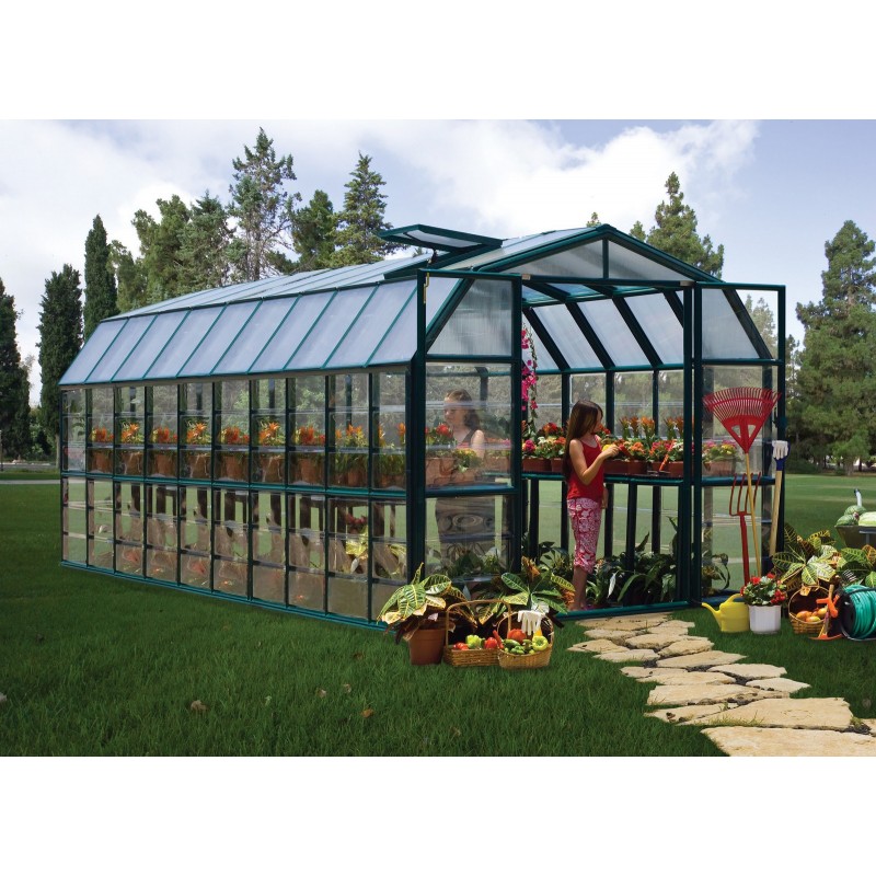 Canopia Grand Gardener Serre de jardin hybride en polycarbonate 637x265x238 cm Vert Canopia Grand Gardener Serre de jardin hybride en polycarbonate 637x265x238 cm Vert