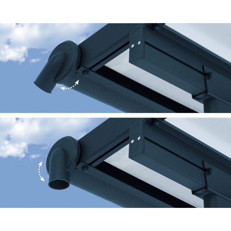 Canopia Sierra Pergola Attached in Aluminum 2.3X2.3 m Grey Canopia Sierra Pergola Attached in Aluminum 2.3X2.3 m Grey