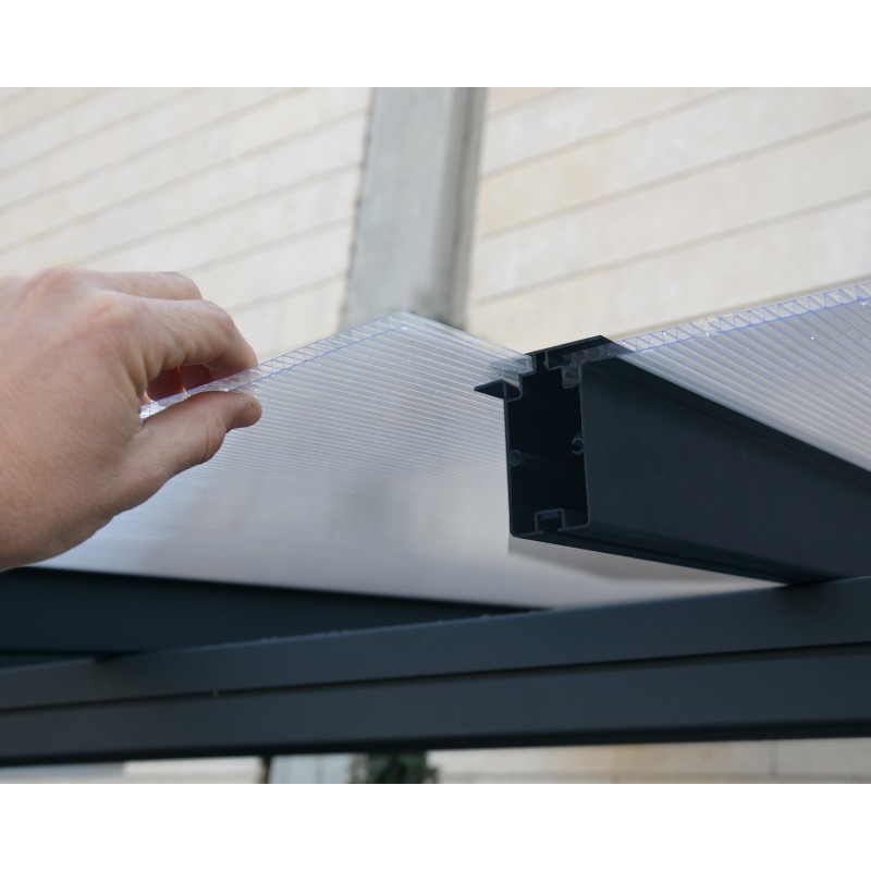 Canopia Sierra Pergola Attached in Aluminum 2.3X2.3 m Grey Canopia Sierra Pergola Attached in Aluminum 2.3X2.3 m Grey