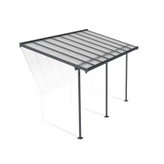 Canopia Sierra Pergola adossée en aluminium 2.3x4.5 m Gris