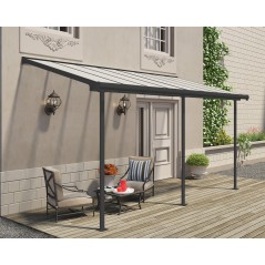 Canopia Sierra Patio Cover in Aluminium 2.3x4.5 m Grey