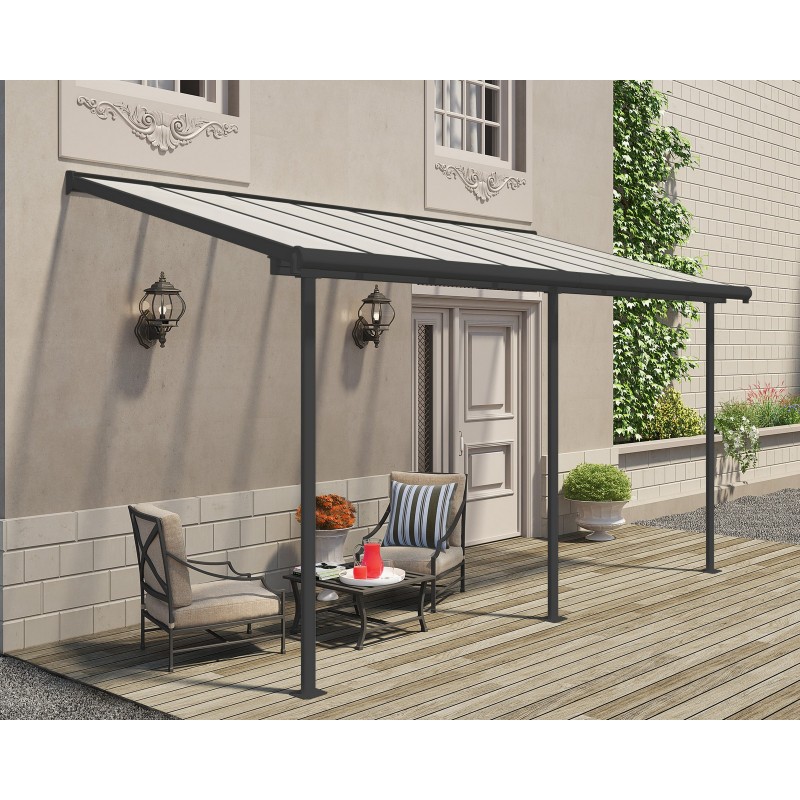 Canopia Sierra Pergola adossée en aluminium 2.3x4.5 m Gris Canopia Sierra Pergola adossée en aluminium 2.3x4.5 m Gris