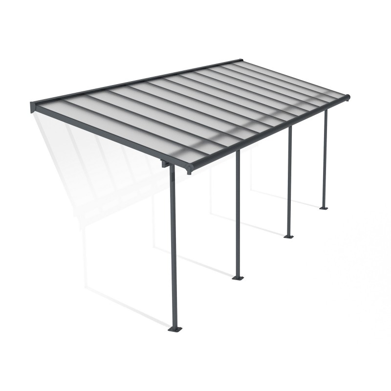 Canopia Sierra Pergola adossée en aluminium 2.3x6.7 m Gris Canopia Sierra Pergola adossée en aluminium 2.3x6.7 m Gris