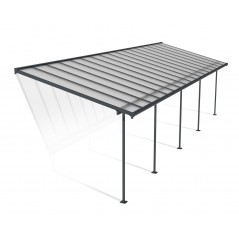 Canopia Sierra Pergola adossée en aluminium 3x10.4 m Gris