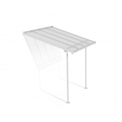 Pergola Canopia Sierra adossée en aluminium 2,3 x 2,3 m Blanc