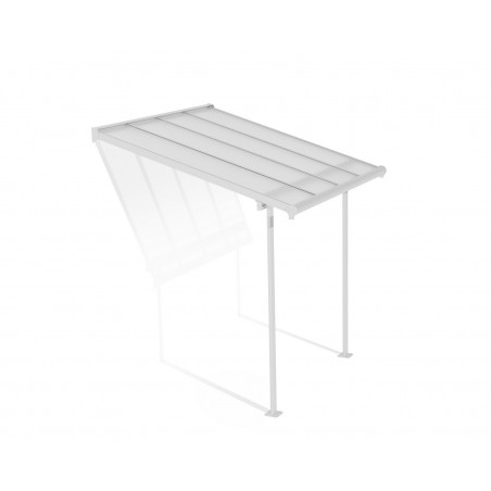 Pergola Canopia Sierra adossée en aluminium 2,3 x 2,3 m Blanc