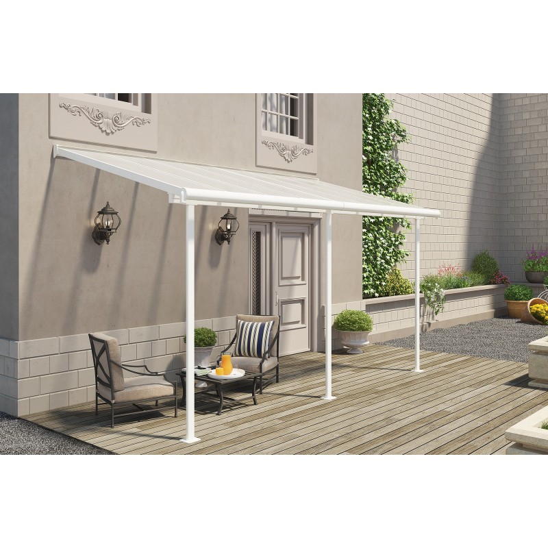 Canopia Sierra Pergola Attached in Aluminum 2.3X4.5 m White Canopia Sierra Pergola Attached in Aluminum 2.3X4.5 m White