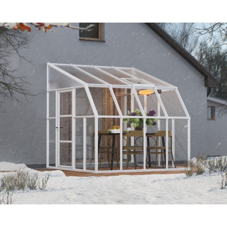 Canopia Sun Room Véranda en polycarbonate 2.7x2.7 m Blanc